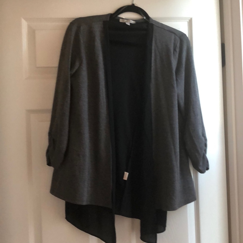 Moa Moa Mixed Fabric Cardigan